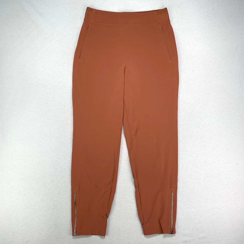 Athleta Brooklyn Heights High Rise Joggers‎ Womens 4 Terracotta Orange Travel